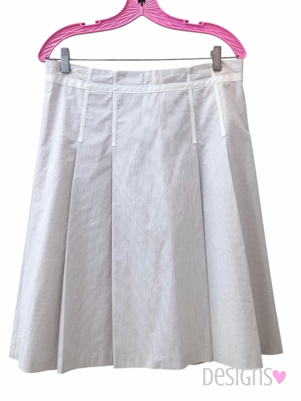 Gap Classic Striped Pleated White Women’s Skirt NWOT Size 10